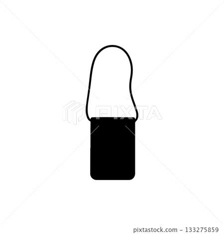 handbag silhouette icon fashion accessory women purse illustration 133275859