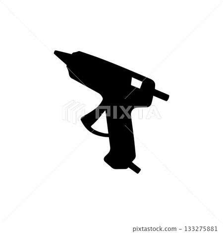 hot glue gun silhouette isolated on white background hot glue gun silhouette isolated on white background 133275881