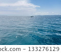 藍色的大海和船 133276129