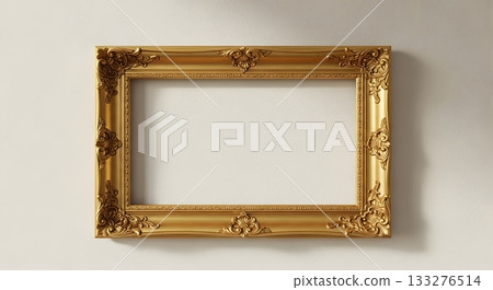 Antique gold frame 133276514