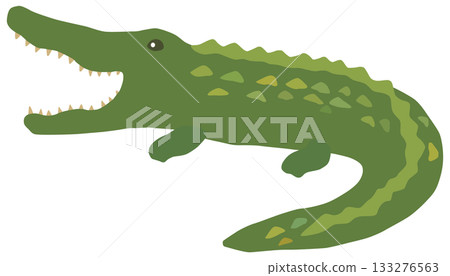 Simple crocodile illustration vector material 133276563
