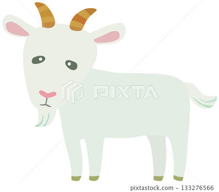 簡單的山羊插圖向量素材 133276566