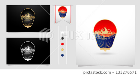 Elegant Mountain and Water Emblem Logo Concept with Golden Accents Air balloon icon set for Air transport symbol, Branding and identity design, corporate mark logotype, Conceptual identity designs Elegant Mountain and Water Emblem Logo Concept with Golden Accents Air balloon icon set for Air transport symbol, Branding and identity design, corporate mark logotype, Conceptual identity designs 133276571