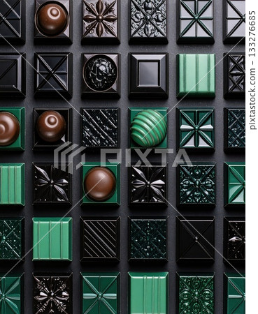 《AI圖像》擺放整齊的高級巧克力 《AI圖像》擺放整齊的高級巧克力 133276685