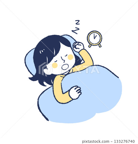 一位女士舒適地睡覺 133276740