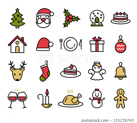 Christmas icon illustration set / vector Christmas icon illustration set / vector 133276743