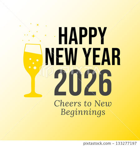 happy new year 2026 cheers to new beginnings 133277197