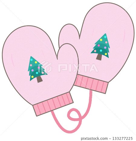 Festive christmas winter gloves ornaments 133277225