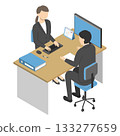 Meeting employee 2 - Isometric 133277659