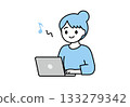 從事電腦操作、兼職和案頭工作的女性 01 133279342