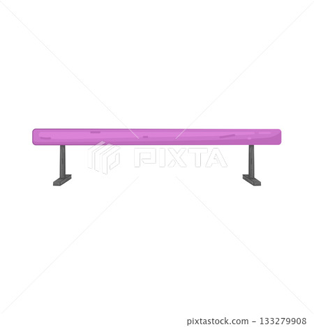 Illustration of balance beam Illustration of balance beam 133279908