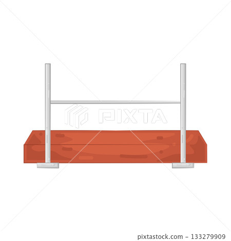Illustration of high jump bar 133279909