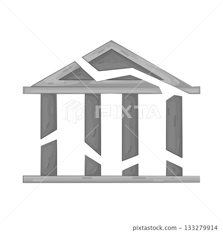 Illustration of bank failure  133279914