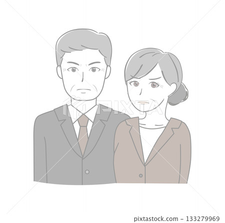 Angry senior men and women in suits Angry senior men and women in suits 133279969