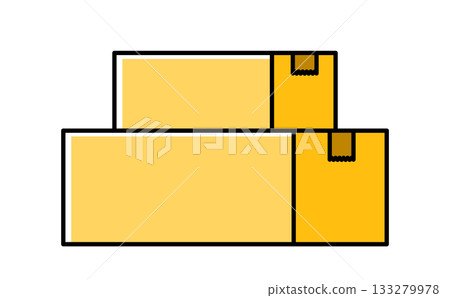 Stacked cardboard boxes 133279978