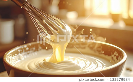 AI image: Mixing cream in a bowl 133279984