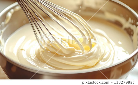 AI image: Mixing cream in a bowl 133279985