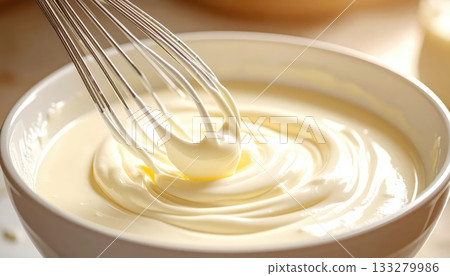 AI image: Mixing cream in a bowl 133279986