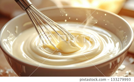 AI image: Mixing cream in a bowl 133279993