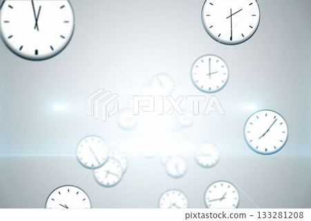 Digitally generated floating clock pattern Digitally generated floating clock pattern 133281208