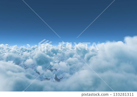 Cloudscape against blue sky 133281311