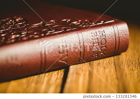 Close-up of bible on table Close-up of bible on table 133281346