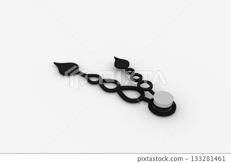 Clock on white background Clock on white background 133281461