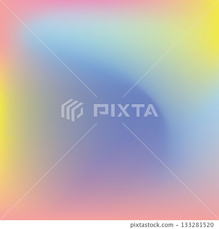 Flat abstract pastel gradient spreading across transparent backdrop blending pink yellow blue hues 133281520