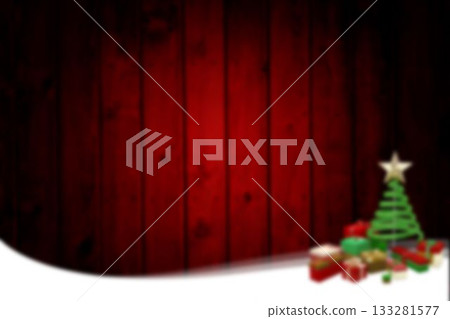 Christmas tree against wood Christmas tree against wood 133281577
