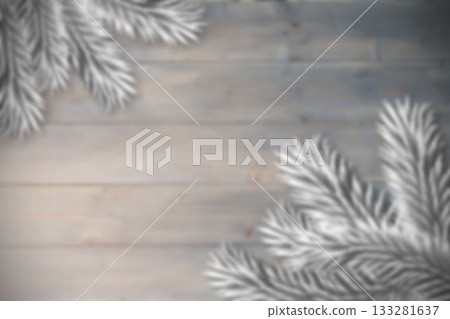 Blurred fir tree branches 133281637