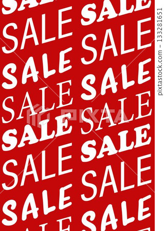 bold red flat design is featuring repeating white SALE text pattern filling entire frame bold red flat design is featuring repeating white SALE text pattern filling entire frame 133281651