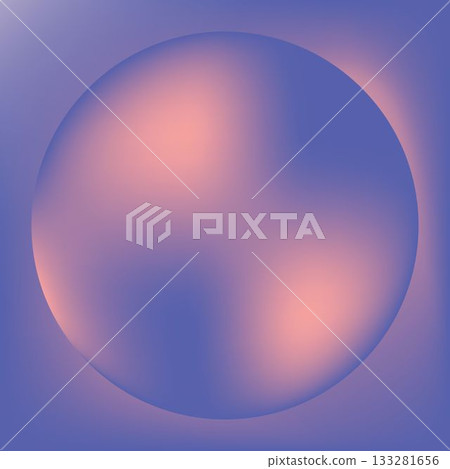 Showing central gradient sphere blending lavender periwinkle peach coral hues in flat design Showing central gradient sphere blending lavender periwinkle peach coral hues in flat design 133281656