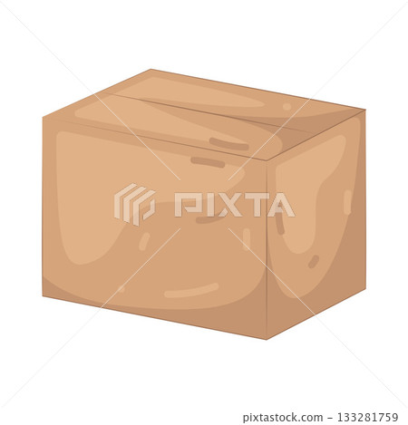 Illustration of cardboard box  133281759