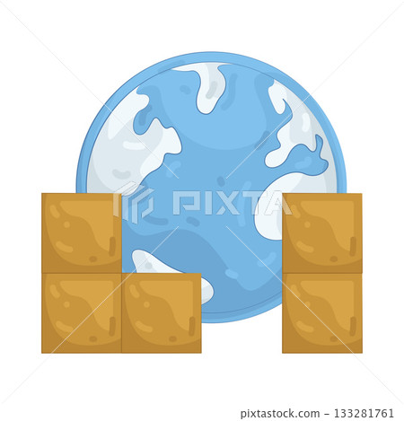 Illustration of global shipping  133281761