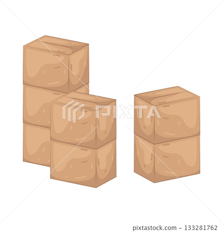 Illustration of stacked package  133281762