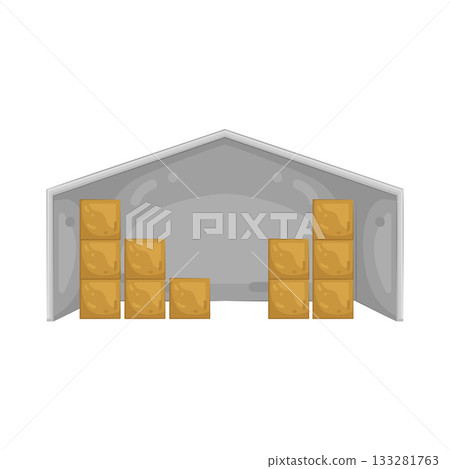 Illustration of warehouse 133281763