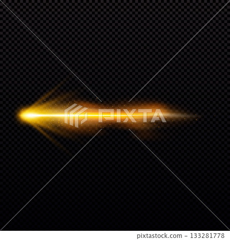 A fiery trail from a gunshot with smoke, glowing particles, and a bright flash. A fiery trail from a gunshot with smoke, glowing particles, and a bright flash. 133281778