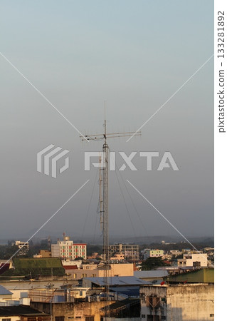 Construction site with crane in the city,Bangkok,Thailand,Asia Construction site with crane in the city,Bangkok,Thailand,Asia 133281892