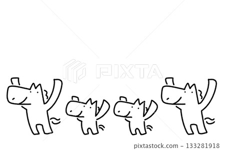 一匹馬歡呼雀躍，慶祝新年。 （此處留白） 133281918