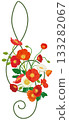 Illustration featuring a treble clef and poppy flowers 133282067