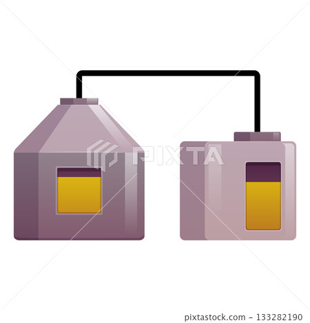 Olive oil production automated facility line olive fruits extraction, filtration and refining manufacture process vector Olive oil production automated facility line olive fruits extraction, filtration and refining manufacture process vector 133282190