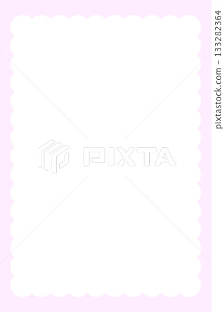 Pink and white fluffy frame, postcard size Pink and white fluffy frame, postcard size 133282364
