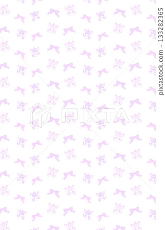 Cute cherry blossom-colored ribbon and horse pattern, postcard size, transparent Cute cherry blossom-colored ribbon and horse pattern, postcard size, transparent 133282365
