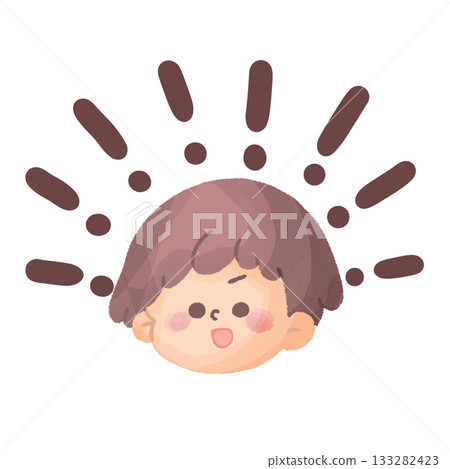 Illustration of a boy having an idea 133282423