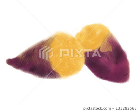 Illustration of baked sweet potato 133282565