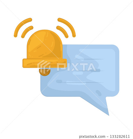 Illustration of chat notification  133282611