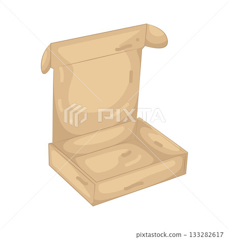 Illustration of open box Illustration of open box 133282617
