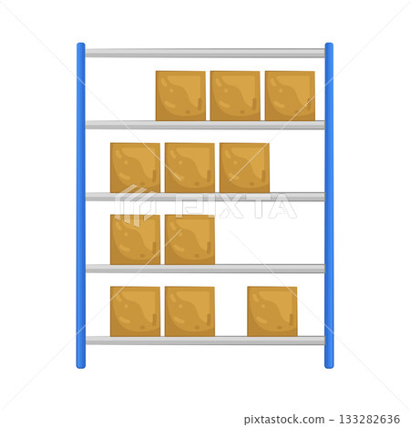 Illustration of warehouse rack 133282636