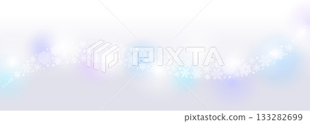 Fantastic winter background illustration: Curved snowflake illumination 133282699