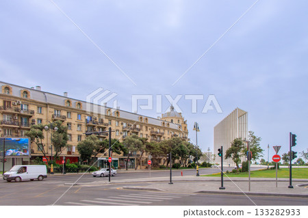 Baku, Azerbaijan. Victory Arch located in the Baku White City. 133282933
